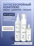 Антисеборейный комплекс от перхоти, зуда, корок, себорейного дерматита: маска, шампунь и лосьон