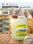 Шампунь Концентрат 1:50 MILORD "ПШЕНИЦА" с протеинами пшеницы для животных, 2000 мл