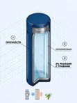 Термос "Эльгария" для чая и кофе, стеклянная колба, синий, 400 мл