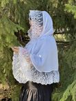 Церковный капюшон «Роскошный» белое кружево
