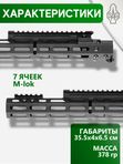 Цевьё с газовой трубкой SAG MK1 для Сайга-308 7 M-LOK (под оковку)