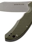 Нож складной GhostBlade Banshee, сталь D2, 58-62 HRC, рукоять G10 оливковая