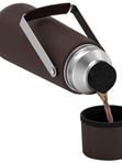 Термос THERMOS GUARDIAN TS-2409 BK 1.2L, поворотная ручка, коричневый