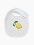 Нагрудный фартук на кнопке 2 шт stripes and lemon Happy Baby (6мес+)