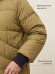 Зимняя удлиненная куртка с трикотажной съемной манишкой   591633178 PP3