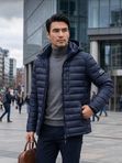 Зимняя куртка темно-синего цвета  306035154 РР3