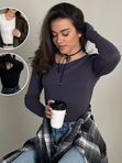 Асимметричный лонгслив в рубчик SHOPDAANNA 72450108