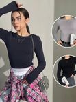 Базовый лонгслив SHOPDAANNA стандартной длины 72450513