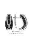 Серьги СРС3054Ф со шпинелью и фианитами из серебра, 925 пробы