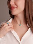 Колье с кварцем и фианитами 241-10-232-2