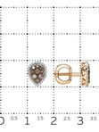 Золотые серьги пусеты-гвоздики Vesna jewelry 42316-156-176-00 с бриллиантами