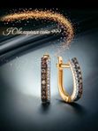 Серьги с бриллиантами из красного золота Vesna