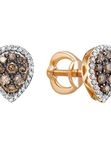 Золотые серьги пусеты-гвоздики Vesna jewelry 42316-156-176-00 с бриллиантами