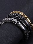 Браслет ювелирный мужской и женский Oxidation Spring Clasp Charm Men Bracelet