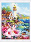 Алмазная мозаика 40*50см Здания и природа (несколько вариантов)