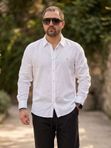 Рубашка лен белая XL, 3XL, 4XL