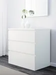 Комод с 3 ящиками, 80x78 см МАЛЬМ