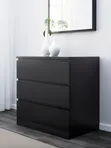 Комод с 3 ящиками, 80x78 см МАЛЬМ