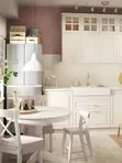 ИНГАТОРП Раздвижной стол, белый 110/155 см