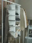 Модуль для хранения, 7 отделений, белый/серый 30x30x90 см СТУК