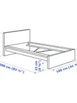 Каркас кровати  90x200 см МАЛЬМ