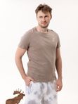Футболка мужская NashLosь Prem с логотипом, цвет какао
