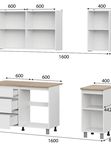 Кухонный гарнитур Денвер (1,6м) (Серия 2)