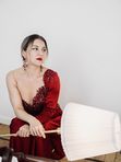 Коктейльное шёлковое платье «Хельга», 44 р