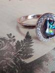 Серебряное кольцо с мистическим топазом