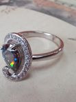 Серебряное кольцо с мистическим топазом