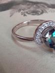 Серебряное кольцо с мистическим топазом
