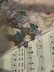 Серебряный комплект бабочки