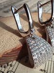 Серебряные серьги с фианитами