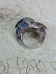 Серебряное кольцо дельфины