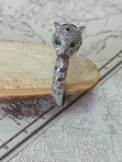 Серебряное кольцо Пантера