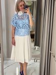 Блузка из кружева (голубая, фуксия) до 48-ого