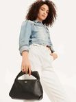 DKNY кожаная мини-сумка в стиле модерн с узлом
