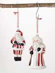Эта пара веселых украшений Saint Nick