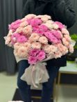 Букет из 15 хризантем Розовый зефир