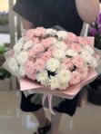 Букет из 15 хризантем Розовый зефир