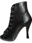 Ботильоны High Heels рептилия черные