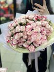 Букет розовых кустовых роз, 15 шт.
