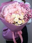 Фактурный букет Гортензия-хризантема💜