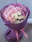 Фактурный букет Гортензия-хризантема💜