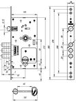 Замок врезной сувальдный MDV25/S-60.85.3R16 4key (удлин.ключ) (Фуаро)