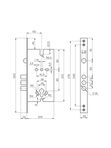 Корпус врезного замка полуавтоматический с защёлкой MDV25.C-60.85.3R16 S/A (Фуаро)