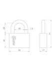 Замок навесной PK-1560 3 key диск.ключ (Пунто)
