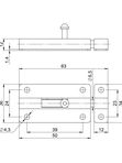 Шпингалет мебельный металлический SPD60х30 (Аякс)