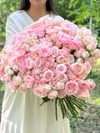 Розовый кустовые розы 51 стебель=153 бутона, арт. 520
