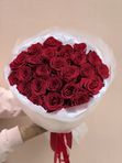 Красные Эквадорские розы 25 шт, арт.725